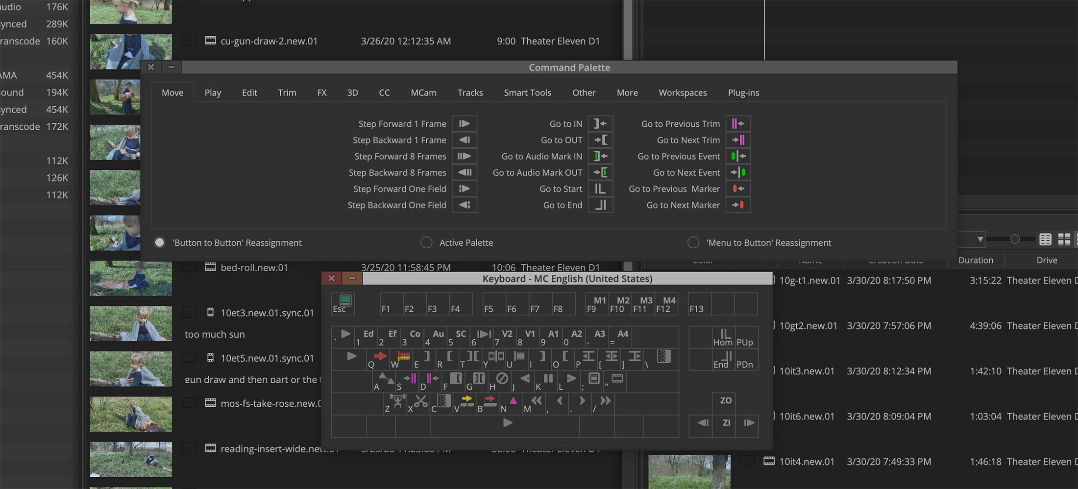 how to set up hotkeys on avid