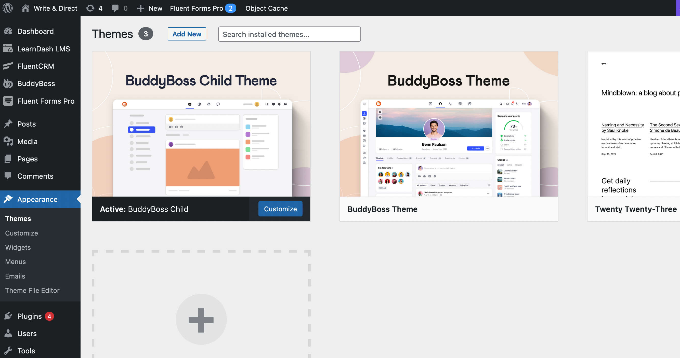 How to Customize BuddyBoss Theme – Add A Blank Page